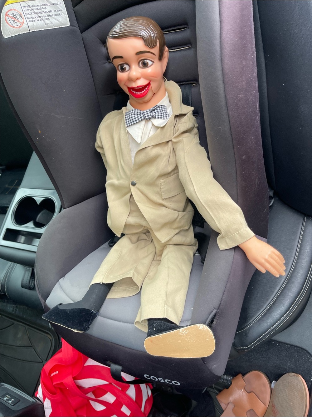 Vintage Beige Ventilo Ventriloquist Dummy in Beige Suit